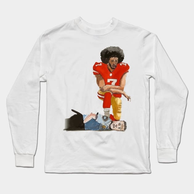 Colin Kaepernick - Derek Chauvin Long Sleeve T-Shirt by Nashida Said